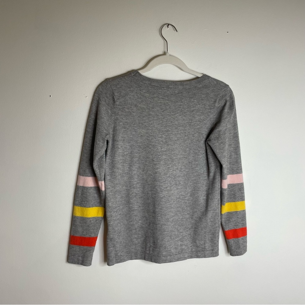 Thml Grey Sweater With Multi Color Stripes - image 3